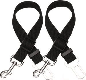 2pcs Pet Dog Cat Car Seat Belt Safety Leash Vehicle Seatbelt Harness (Specification (L * W): 2pcs, colour: Red)