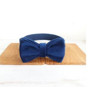 Bow pet collar large and small pet traction collar dog chain (Option: Bow Tie plus Collar-M)
